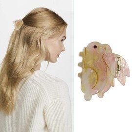 Bunny Hair Claw Clips Pink Rabbit Shape Large Hair Clips for Easter Day Strong Hold Non Slip Shark Hair Claw Barrette for Thin Thick Curly Hair Pink Jaw Clips Hair Clamps Hair Accessorie