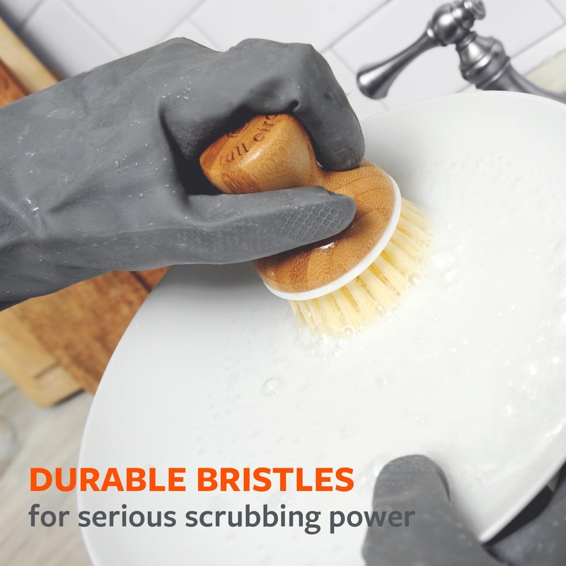 Full Circle Bubble Up -Bamboo Dish Brush & Ceramic Soap