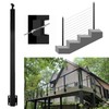 Qrooviiy 30 Degree Cable Railing Post- 42" x 2" x