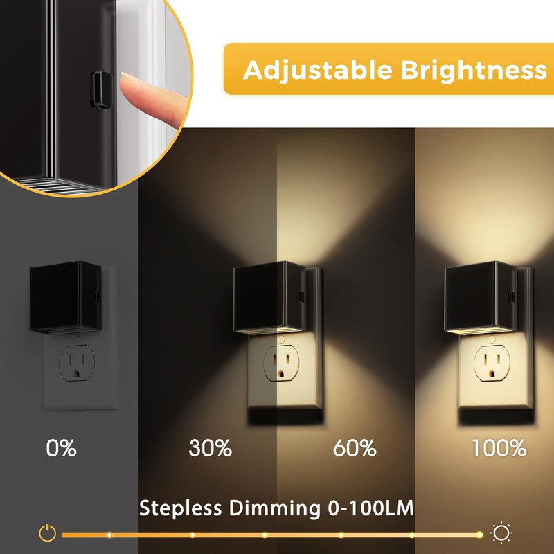 L LOHAS LED Night Light 2 Pack, Night Lights Plug