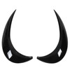 1 Pair Left Right Gloss Black Headlight Eyebrow Cover Trim