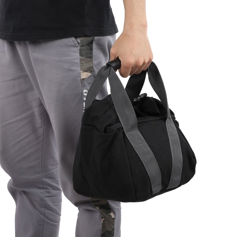 Canvas Weightlifting Training Sandbag Fitness Equipment with Comfortable Handle Gray