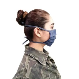 Revman Adjustable Reusable Face Cover (Pack of 3),Cotton - Blue