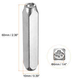 sourcing map 1/4" (6mm) Punch Stamp 40Cr Alloy Steel, Cute Bee Pattern Punch Tool Punch Press Tool for Metal Plastic Wood Leather