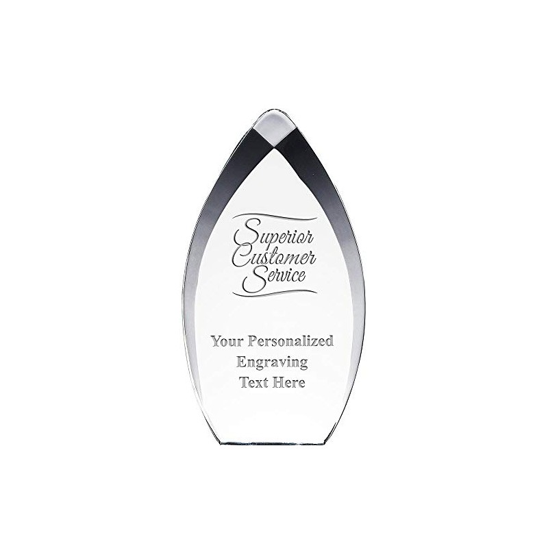 8.25" Tear Drop Superior Customer Service Acrylic Award - Presentation