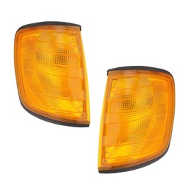 Corner Light Set Driver & Passenger Side Compatible with 87-89 260E 88-93 300CE 87-93 300D 86-93 300E 87 300TD 300TE 92-93 400E 500E 91-06 FLD112 90-07 FLD120 MB2520104 MB2521104