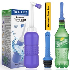 2PCS-Pack Portable Bidet 450ml Travel Bidets + Blue Backpacking Bidet,Peri Bottle for Postpartum and Perineal Care, Spray Bottle for Perineal Cleansing and Recovery