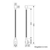 ledscom.de LESCH Socket Lamp Gooseneck Switch Chrome / Black +