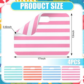 FYSUIMU 4Pcs Poolside Seating Mat Soft Foam 17 x 13 Inch Swimming Pool Mat with Handle Seat Cushion Pad for Edge of Pool Outdoor Summer Beach