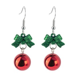 GWAWG Christmas Earrings,Drop Dangle Earrings,Xmas Earrings for Women Bow Tie Bells,Jewelry Gift for Her