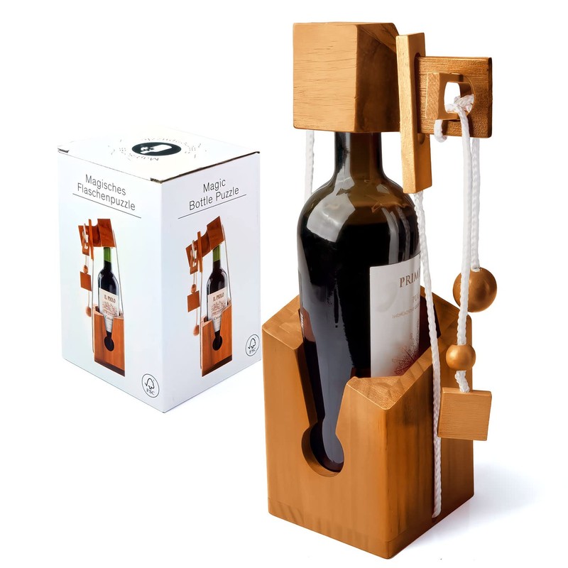 Goods & Gadgets Dont Break The Bottle Safe Wooden Puzzle