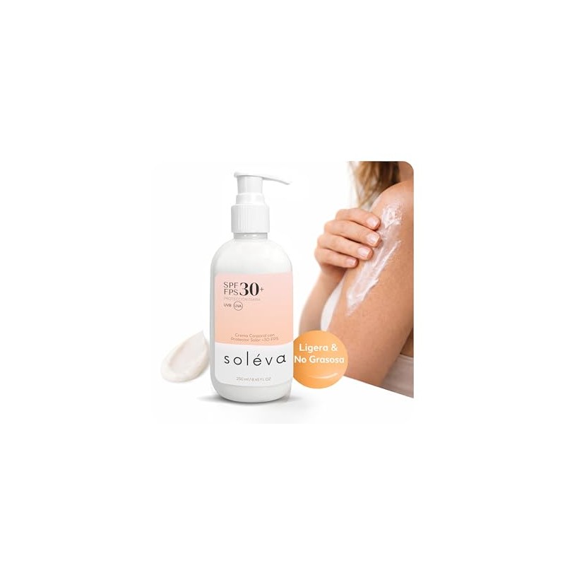 Solva 250ml. Crema Corporal con Proteccin Solar FPS 30 para