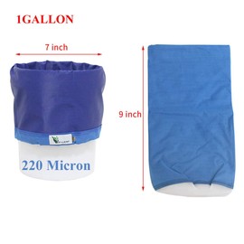 G-LEAF Bubble Bag 4L 1 Gallon 4 Bags Set Herbaceous Ice Bubble Bag Extraction Essence Plant Bags Press Strainer and Storage Bag with 10 x 10 Inch (25 Microns) for Herb Extraction and Production