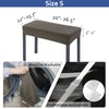 BUYUE Luxury Piano Bench Cover, (20"- 27") L x (11.8"-