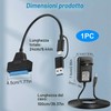 Eddrfy Adattatore SATA USB per SSD/HDD da 2,5 e 3,5