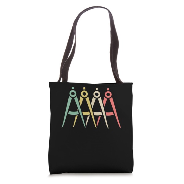 Vintage Compass Architect Retro Art Architecture Tool Tote Bag