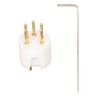 5 Pin Turntable Plug Connector Red Copper Gold Plating Nickel