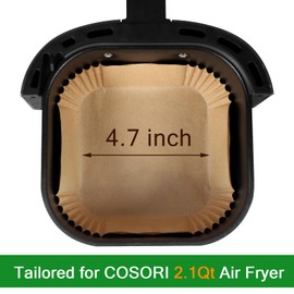 Small Air Fryer Liners Disposable Compatible with COSORI 2.1 Qt Air Fryer, 130 PCS Mini Air Fryer Liners Parchment Paper Baking Sheet for COSORI 2.1 Qt Accessories