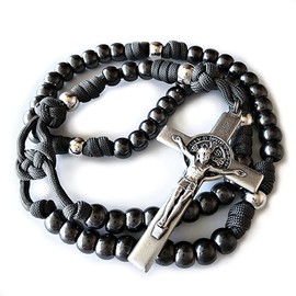 Rugged Rosaries® ASHES to ASHES Catholic Rosary with Metal Beads - Strong Handmade