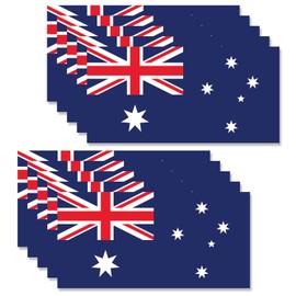 GRITKULTURE Australian Flag Decal Stickers 10 Pack for Utes, Cars, Trucks, Windows, Laptops, Bumper Stickers Aussie Flag Australia Sticker