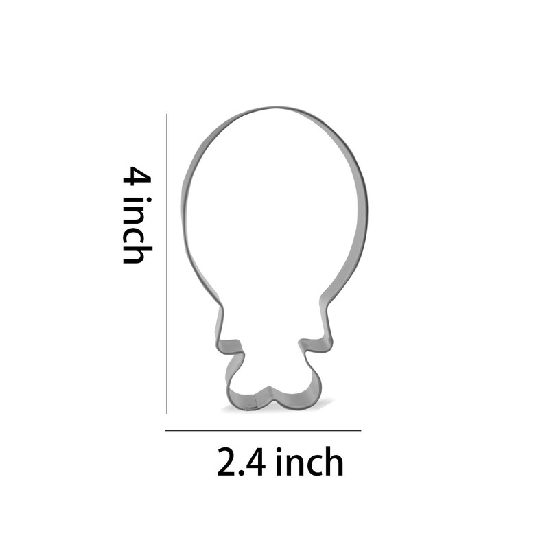 Keewah Thanksgiving Turkey Leg Cookie Cutter, 4”, Stainless Steel