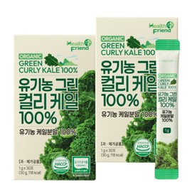 Product name / 유기농 그린 컬리케일 100% 2박스(60포) 동결건조 곱슬케일 분말 가루