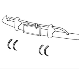 Vrd AirCooled Karmann Ghia Bumper Guard Seal Kit  56-71  Prt#141707241B