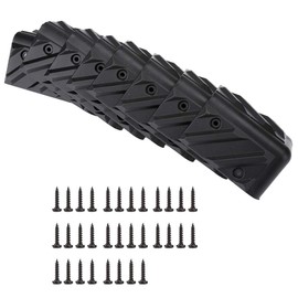 8 Pieces Thickening Speaker, Protective Plastic Right Angle Speaker Grille Corner Pins Wrap with Screw Kits Black