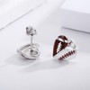 Zepmais Hypoallergenic Football and BaseBall Stud Earrings for Mom 925