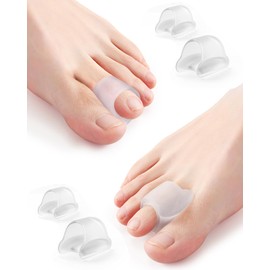 PGRODE 10Pcs Hammer Toe Corrector Straighteners for Women and Men Curled Toes, Crooked, Claw, Hammertoe, Gel Toe Splints for Straightening, Silicone Foot Bunion Spacer Separators (Small)