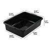 Leendines 12-pack 13 L Restaurant Dish Tub Basin, Plastic Bus