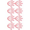 100Pcs Paper Clip Metal Hand Shaped Design Rustproof Paperclip Decoration