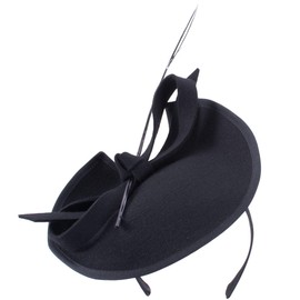 Lawliet Womens 1950s Wool Felt Saucer Headpiece Fascinator Cocktail Hat A570 (Black)