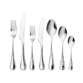 Robert Welch Honeybourne Bright, 7 Piece Cutlery Place Setting. Made from Stainless Steel. Dishwasher Safe.