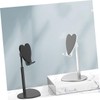 Operitacx Heart Shaped Metal Desktop Tablet Support Flexible Phone Bracket