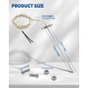 7" RTD Temperature Probe Sensor, 304 Stainless Steel Replacement for