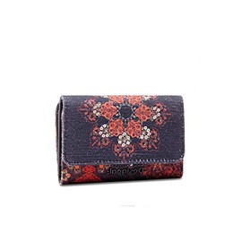 Desigual Women's Medium Wallet, Travel Accessory-Money Belt, Black, black