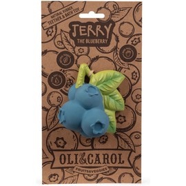 Oli & Carol - Baby Teether Natural Rubber Jerry the Blueberry 9cm