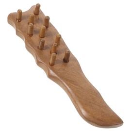 TOVINANNA Redwood Massage Comb for Scalp Care Natural Wooden Hair Tool Thick Handle Static Design for Women Yellow Stimulates Blood Circulation Relieves Headaches