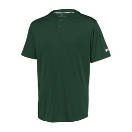 Russell Athletic Performance Two-Button Solid Jersey Dark Green M