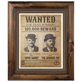 Wanted Poster: Butch Cassidy & the Sundance Kid Custom Matted & Framed (F9)