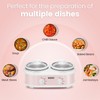 KOOC Double Small Slow Cooker, Buffet Server and Warmer, 2
