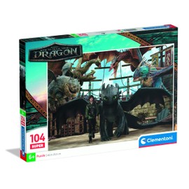 Clementoni Puzzle 104 pieces, How to Train Your Dragon, Puzzle for Children, Made in Italy, 6 years, 25080