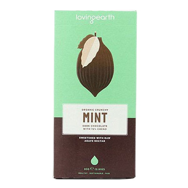 Loving Earth Organic Crunchy Mint Chocolate - 30gm