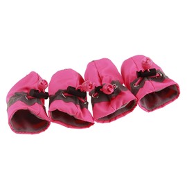 GabeFish Anti Slip Dog Socks Shoes Adjustable Drawstring Boot Paw Protectors for Small Medium Pets Cats Pink Medium