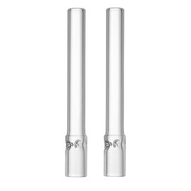 Glass Mouthpiece for Arizer Solo 3, Air 2 Max - Long Straight 110mm, XL Deep Fill, High Air Flow, Extra Thick Glass by The Vapetrix (Pack of 2)