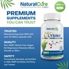 Natural Cure Labs Clean L-Lysine 600mg, 120 Capsules | Vegan,