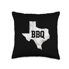BBQ Texas Smokers Barbecue Grill Cooking Master Throw Pillow
