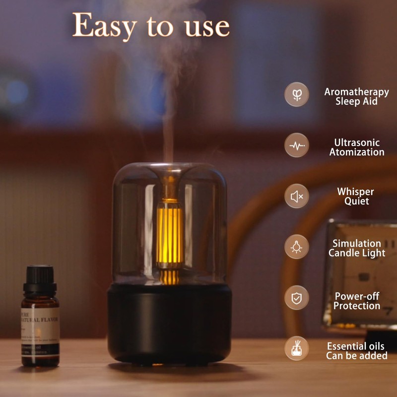 LONCIN Essential Oil Diffuser, 150ml Aromatherapy Diffuser with Auto Shut-Off,