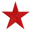 Zlettery 5pcs Red Star Iron on Patches, Star Patches Embroidered